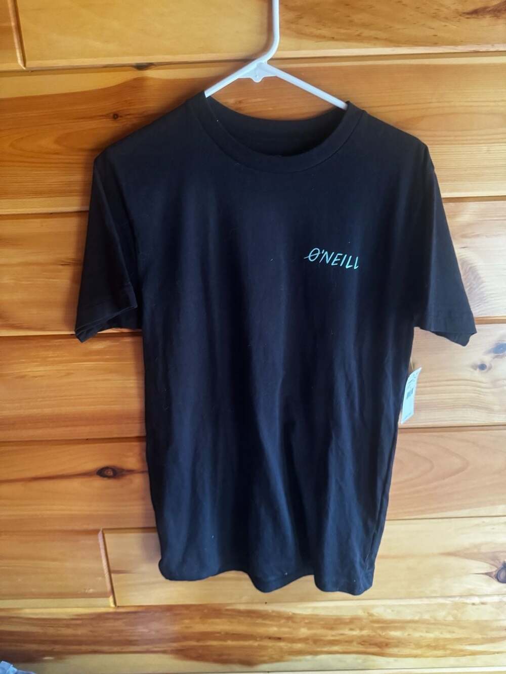 O’Neill Black Surf Graphic Tee Ocean Wave T-Shirt Size S
